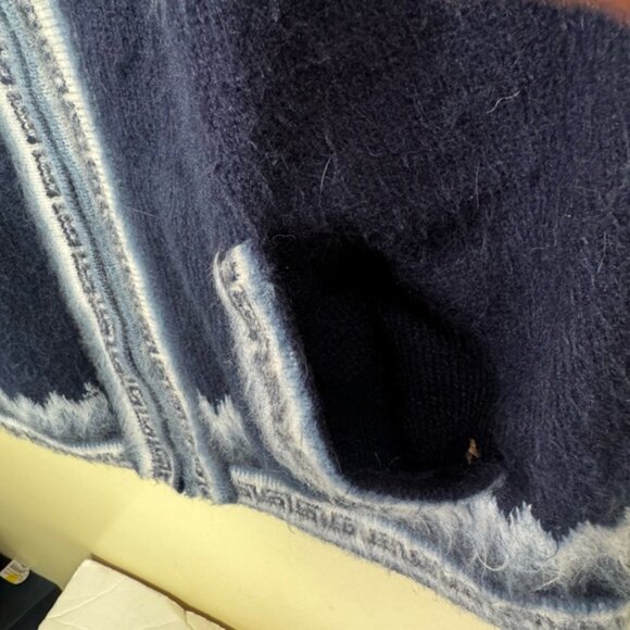 YUSUTEX Peru Alpaca Wool Artisan Cardigan Sweater Zip Jacket Soft Cozy Unisex L - Picture 10 of 16